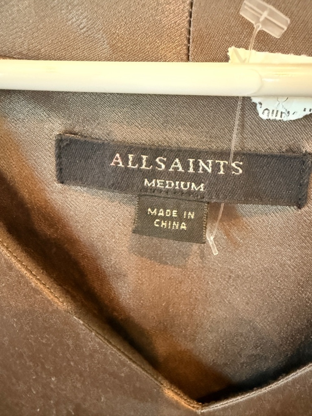 AllSaints Blaze Steel Grey Silky Dress.Retail $308 - Picture 4 of 5